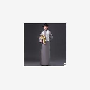 热卖传统古装男士唐装民国学生中式民族青年服装相声礼服大褂长衫