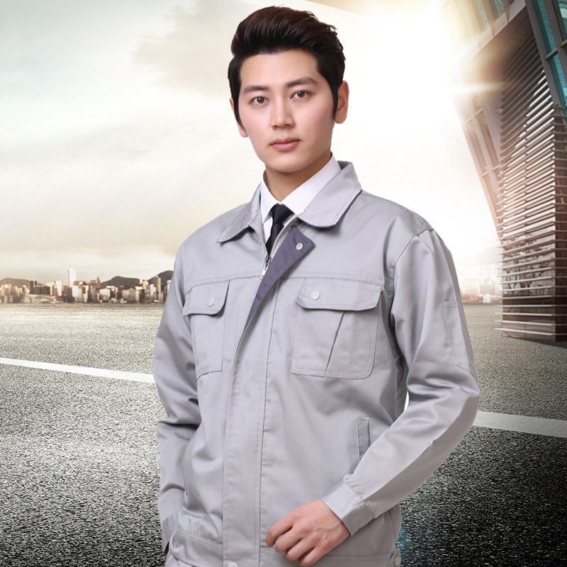 春秋长袖耐磨劳保服男工装套装