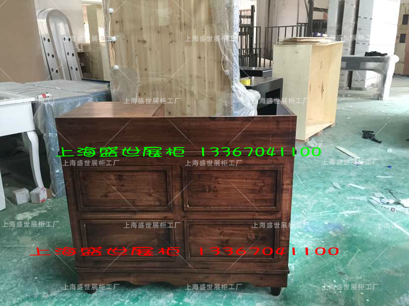 特价实木做旧收银台服装店收银台吧台玻璃展示台复古收银台饰品柜|ruв категории коммерческий/офисная мебель, супермаркет мебель, касса - от Buy2taobao.com для оказания профессиональной услуги покупки агента Taobao