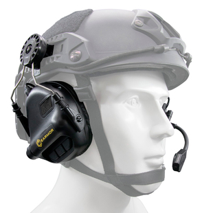 EARMOR EXFIL温迪头盔轨道电子降噪通讯耳罩耳机 M32H适配FASTARC