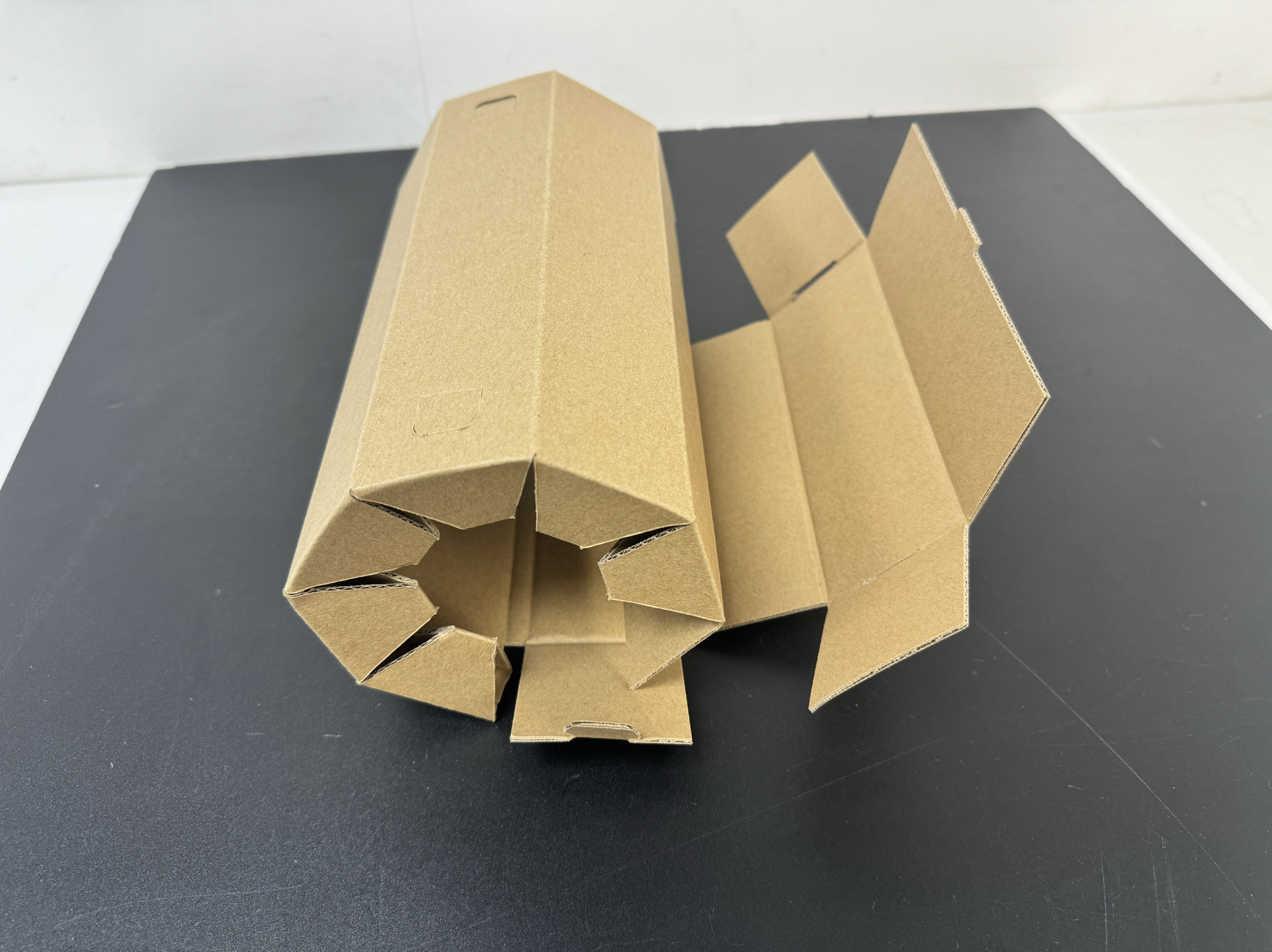 六边形缓冲异形瓦楞纸盒精致包装结构设计刀模图绘制ai源文件cad