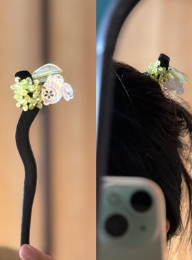 簪花辞「桂影玉兔簪」新中式发簪