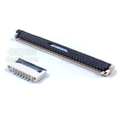 扁平电缆连接器1.0MM翻盖式下接