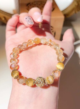 本命年中式招财天然黄串珠手链
