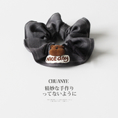 甜美小众扎丸子头 川野法式 小熊蝴蝶结大肠发圈新款 皮筋头饰发饰