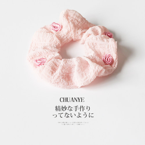 川野纯欲玫瑰发圈韩系头圈发绳