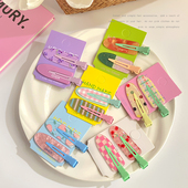 首金冠军黄玉婷同款 冰透发夹女精致边夹侧边刘海夹前额无痕夹发饰