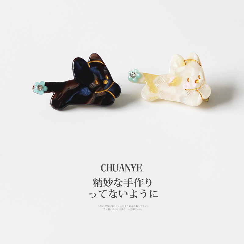 川野韩系醋酸可爱小狗发夹