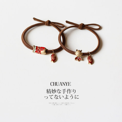 川野鱼跃龙门头绳网红2026年新款学生发绳幸运皮筋女扎头发圈