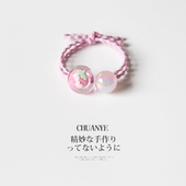 川野仿水晶水果发圈头绳2025新款 高端气质头饰发绳可爱皮筋女扎头