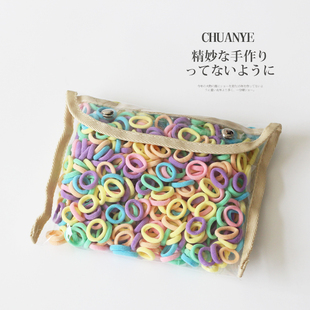 川野韩系多巴胺小肠发圈新款甜美可爱扎头发橡皮筋不伤发头饰发饰