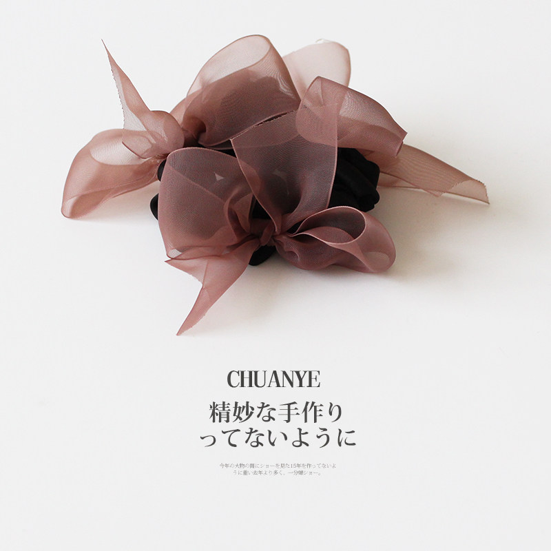 川野法式粉色蝴蝶结小肠发圈女新款甜美小众扎马尾的皮筋头饰发饰,饰品/流行首饰/时尚饰品新,发饰,淘宝优惠券,粉丝福利购,淘宝优惠卷