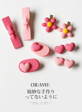 川野多巴胺粉色小发夹女侧边2026新款可爱发卡少女心y2k夹子头饰