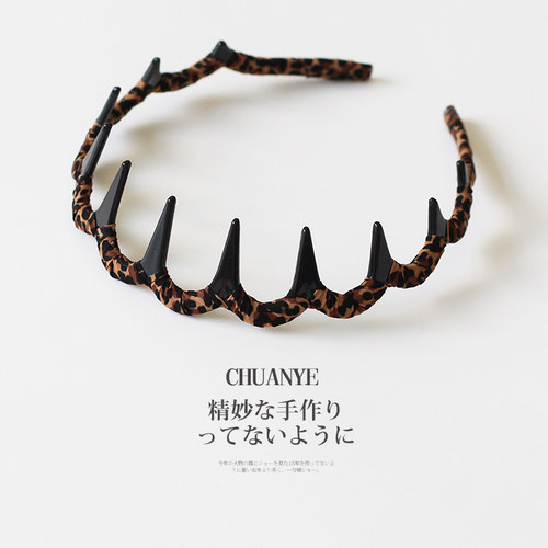 川野简约豹纹发箍2025新款