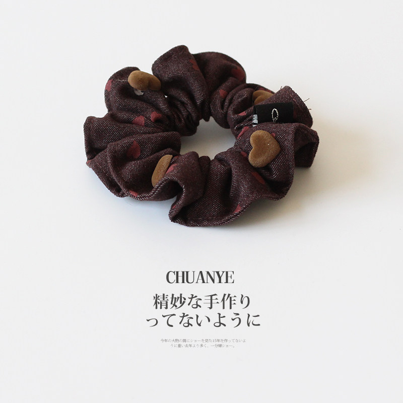 川野法式秋冬咖黑色爱心小肠发圈新款精美高级感头绳不勒发无扎痕,饰品/流行首饰/时尚饰品新,发饰,淘宝优惠券,粉丝福利购,淘宝优惠卷