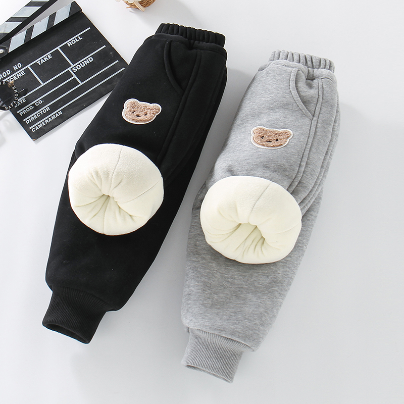 女童棉裤冬季三层加绒加厚夹棉裤