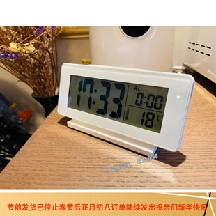 IKEA宜家 菲尔米斯钟温度计闹铃闹钟带静音智能LED卧室电子数字钟