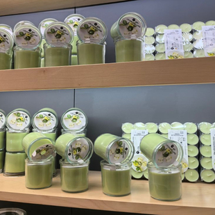 IKEA洛斯古伦 香味烛和玻璃杯苹果/浅绿20 小时节日喜庆温馨代购