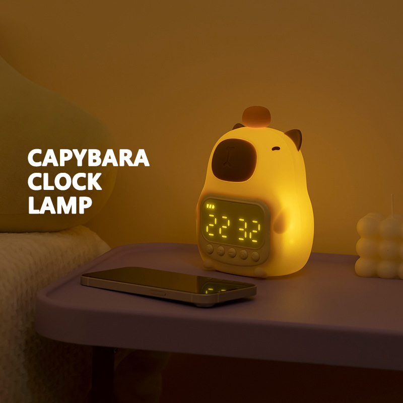 CAPYBARA CLOCK LAMP | 卡皮巴拉 豚鼠 趣味闹钟夜灯 豚门永存