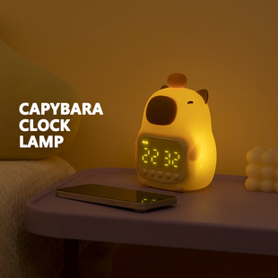 CAPYBARA CLOCK LAMP | 卡皮巴拉 豚鼠 趣味闹钟夜灯 豚门永存