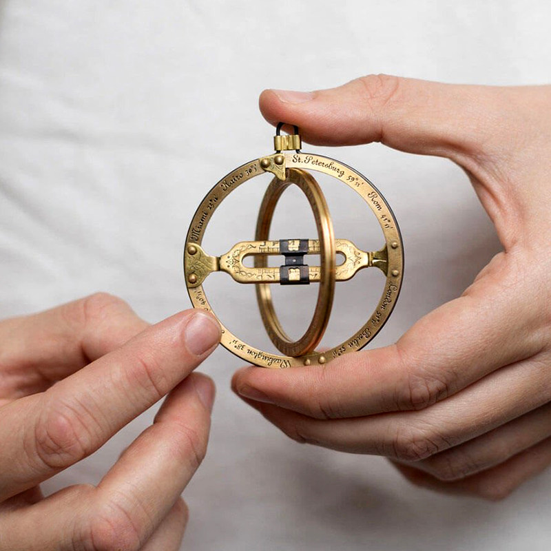 奥地利 kala | universal ring dial 环式日晷仪吊坠 复古设计