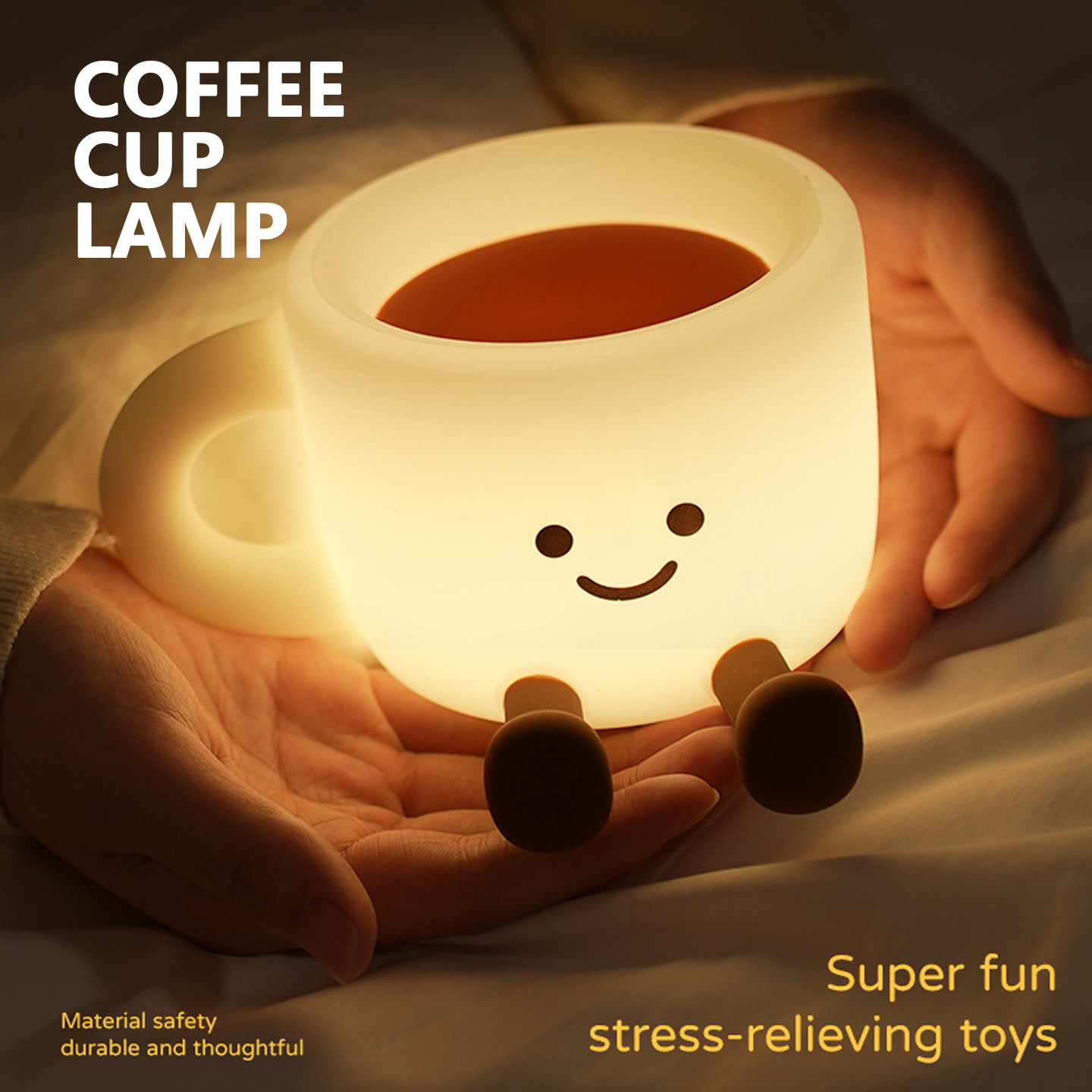 Coffee Cup Lamp | 咖啡杯小夜灯 拍打感应 延时关灯 手机支架,家装灯饰光源,小夜灯,淘宝优惠券,粉丝福利购,淘宝优惠卷