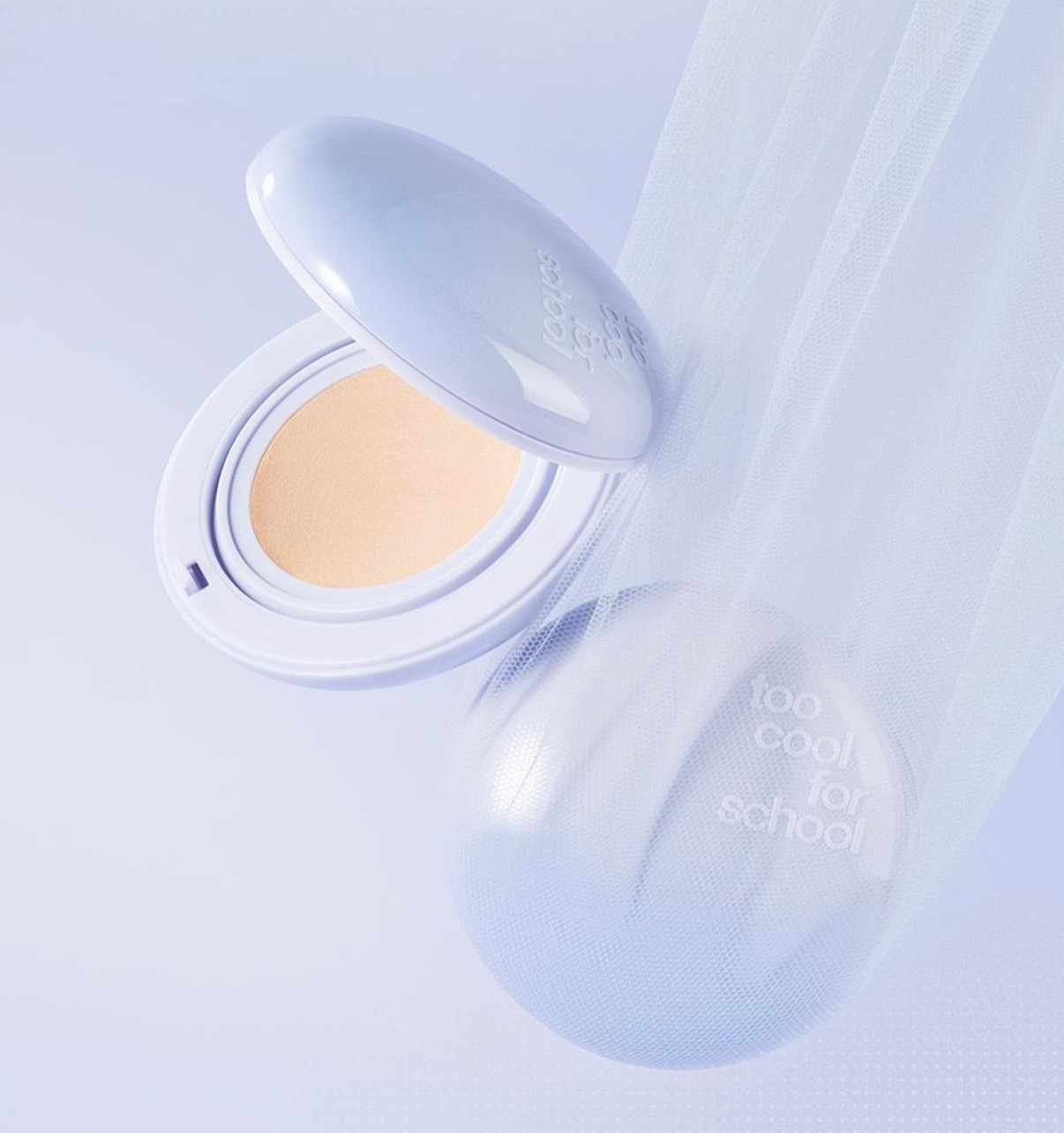 韩国新品too cool for school涂酷涂库气垫轻透遮瑕持久素食蓝壳
