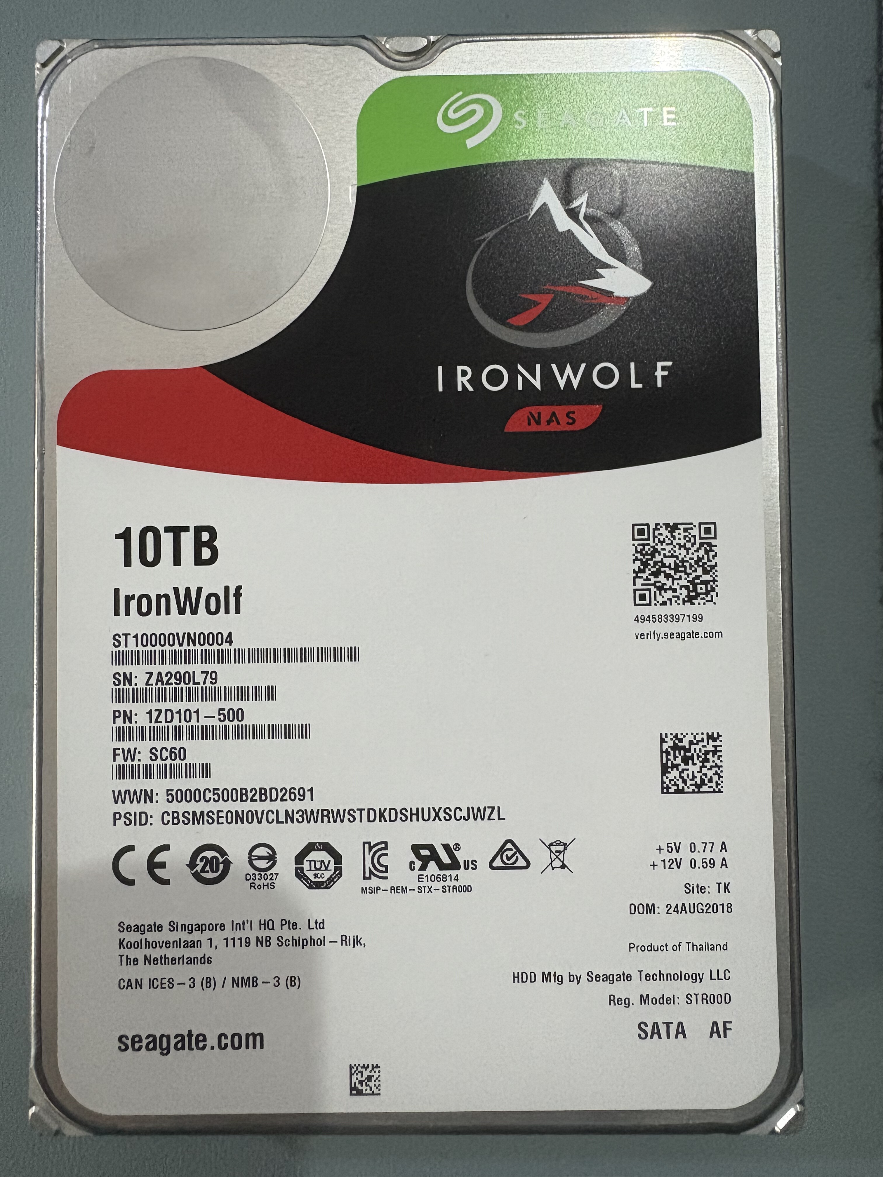 ST10000VN0004酷狼10TB机械硬盘NAS服务器10t网络存储企业级硬盘