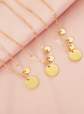 夏秋季大小双圆片多圆片吊坠