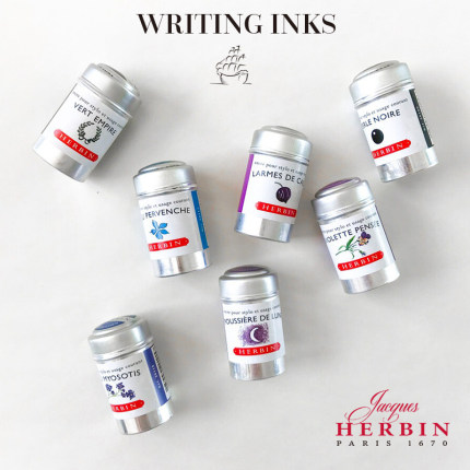 法国原装J.Herbin欧标墨胆通用墨水芯金属罐6支装钢笔墨囊