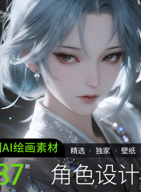 AI绘画参考高清美女动漫角色设计游戏CG灰姑娘素材图片手机壁纸