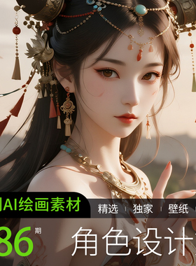 AI绘画参考高清美女动漫角色设计游戏CG苗疆巫师素材图片手机壁纸