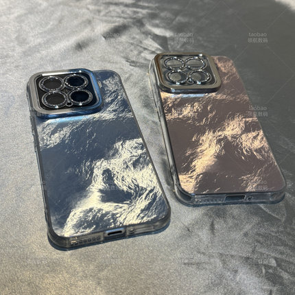 简约冰川锡纸纹K12适用OPPO冷淡FIND X8手机壳A3i防摔Reno13新款6全包11带镜头膜A1s男A2x女10pro+渐变9软5/7