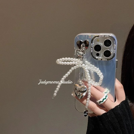 ins闪粉带镜头膜FIND X8手机壳OPPO A3防摔Reno12全包9PRO+新款11大爱心珍珠蝴蝶结链条6女7/5软8/10/1/2/A58