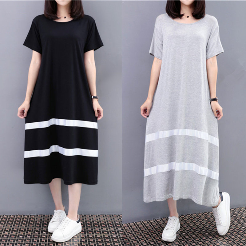 2019 Summer wear new pattern pregnant woman pure cotton Dress Korean Edition Easy Large 200 Short sleeved pregnant woman longuettein the Maternity/Maternal supplies/Nutrition , Maternity , Dress  category - from Buy2taobao.com to provide professional Taobao agent buy service