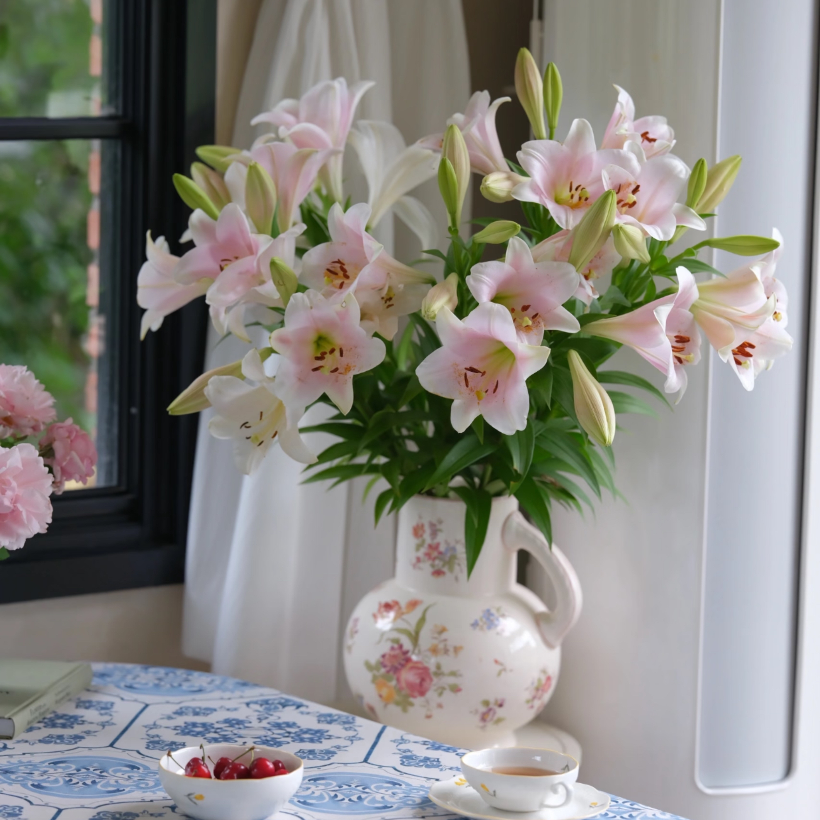 【云花甄选】粉色铁炮香水百合真的鲜花家庭花瓶水养花期长有香味