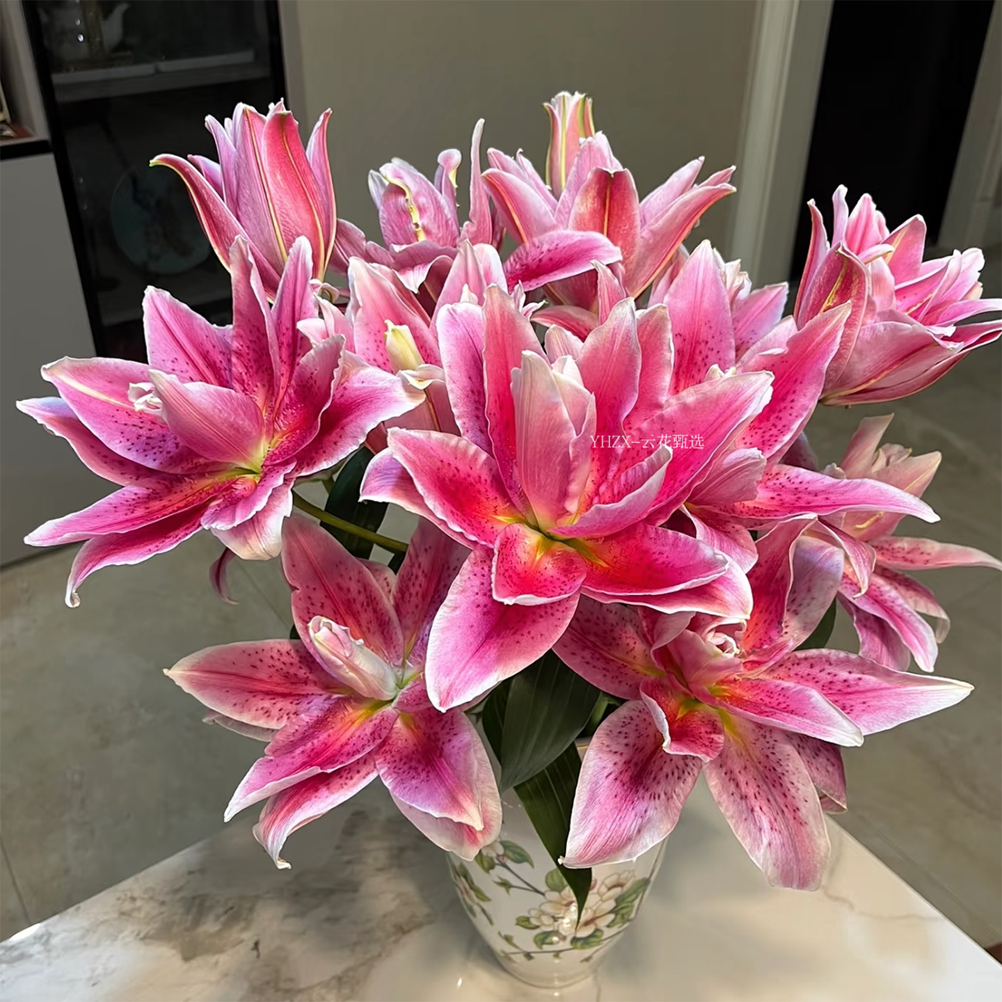 【云花甄选】粉色香水百合真的鲜花基地直发家庭水养客厅装饰空运