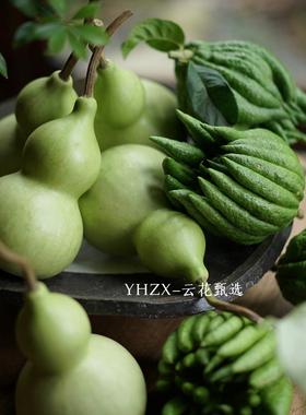 【云花甄选】福禄双全翡翠真的鲜活葫芦供佛观赏家居客厅书房摆件