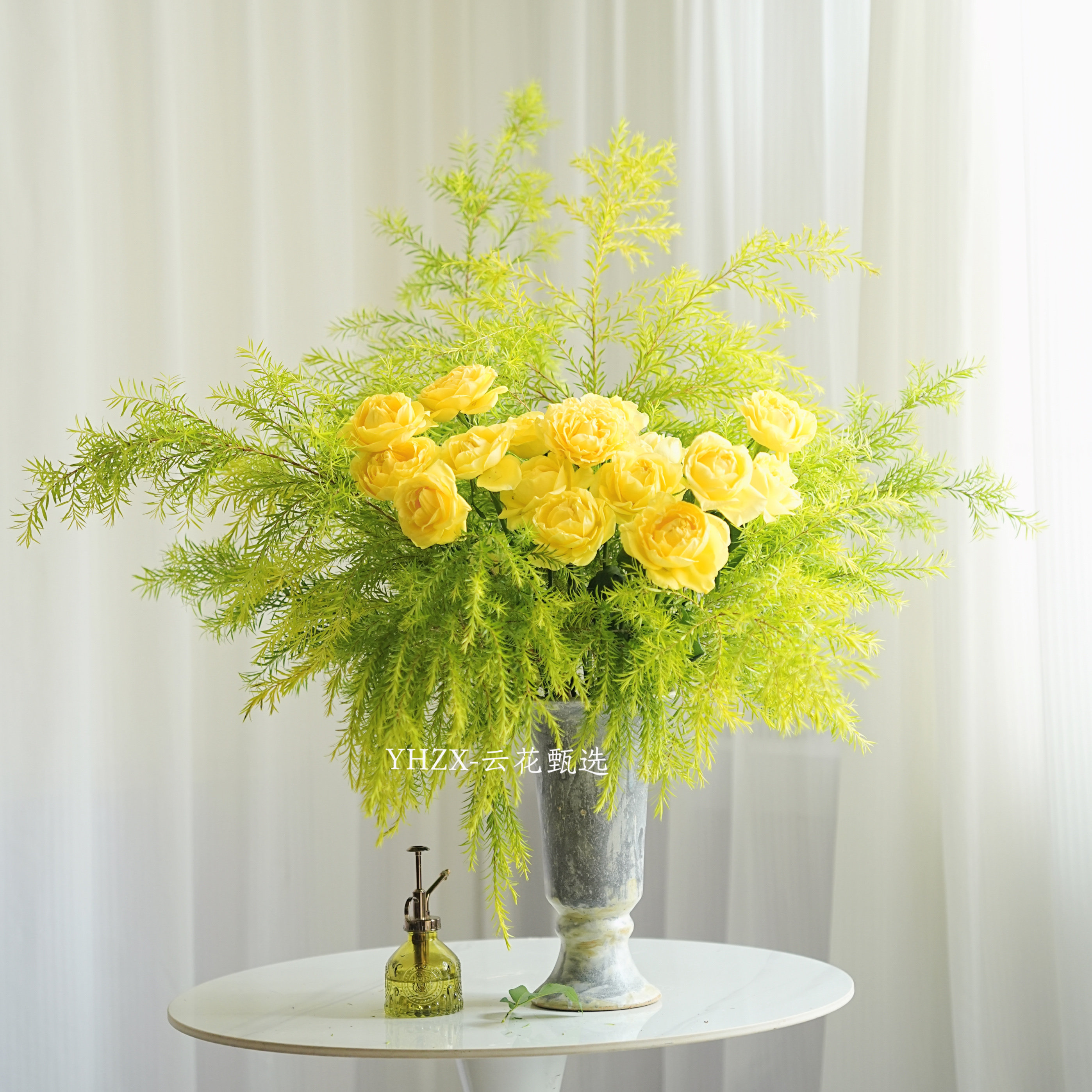 【云花甄选】黄绿色千层金黄玫瑰奥斯汀花型家庭水养花瓶插花顺丰,鲜花速递/花卉仿真/绿植园艺,花材,淘宝优惠券,粉丝福利购,淘宝优惠卷