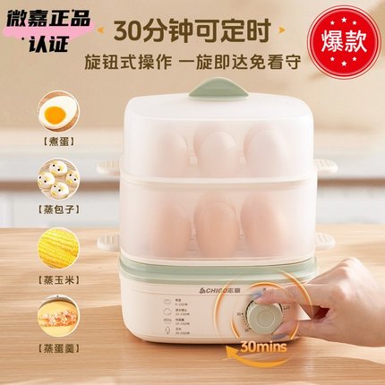 志高定时蒸蛋器多功能家用煮鸡蛋羹玉米迷你早餐机红薯小型电蒸锅