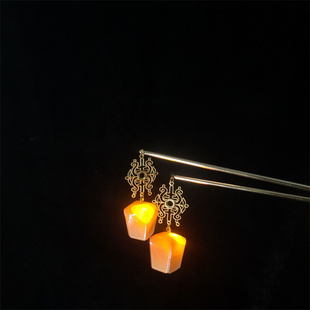 一对装 天官赐福孔明灯带灯会亮的发簪 汉服首饰品步摇簪子可盘发