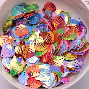 金光彩鱼鳞片小贝壳亮片diy手工制作珠片衣服装 饰品配件材料