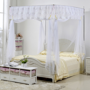 压脚任意伸缩钓鱼杆竿支架伸缩落地蚊帐不打墙1.2m1.5m1.8米床