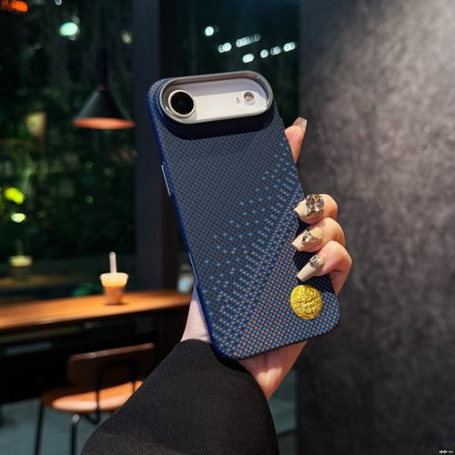 「全包防摔]顺财运适用苹果air凯夫拉纹手机壳新款iphone17promax内置磁吸16promax保护壳高级15promax商务男