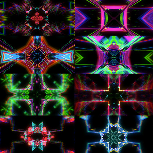 52个彩色快速动感灯光频闪闪烁vjloop视频素材Distorted Lights 8