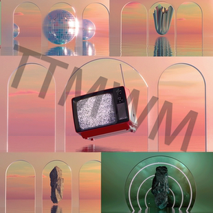 8个4K高清超现实的海上梦境漂浮循环VJLOOP 背景大屏动态视频素材