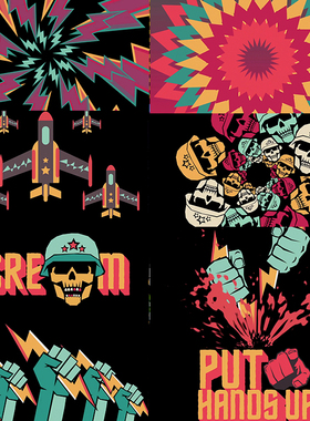 80个Resolume官网卡通动漫说唱VJ LOOPS 动画视频素材Pop-Aganda