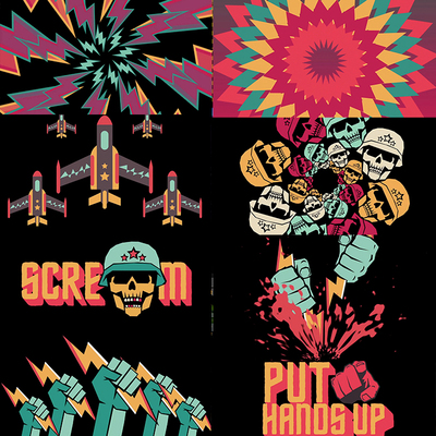 80个Resolume官网卡通动漫说唱VJ LOOPS 动画视频素材Pop-Aganda