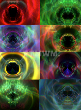 52个彩色圆形扭曲波形频闪vjloops 动感节奏视频素材Distorted 17