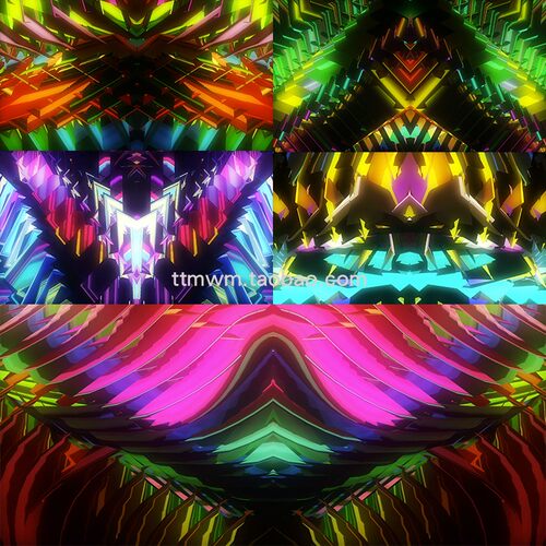 12个彩色动感循环视频素材VJloop舞台背景LED大屏幕Shader Lights